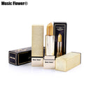 Music Flower Golden Lip stick Shimmer Long lasting Water-proof Metal Moisturizing Women Makeup