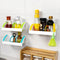 Wall Mounted Kitchen Storage Rack Sink Holder Container Sucker Adjustable Storage Baskets