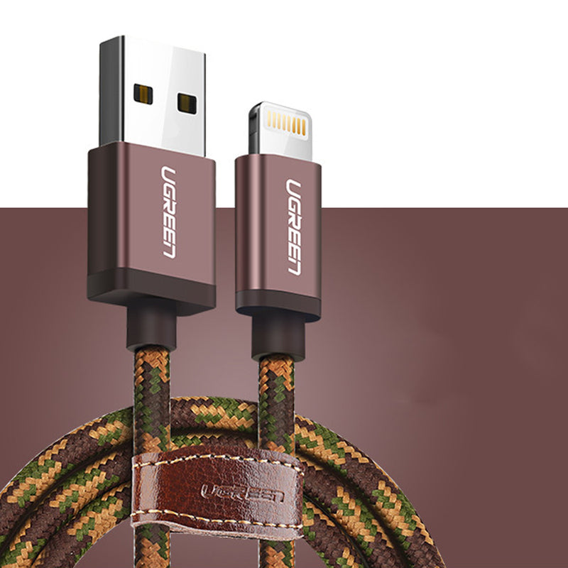 UGREEN 2.4A Lightning Port Fast Charging Transmission Data Cable For iPhone X XS 11Pro iPadPro iPadAir