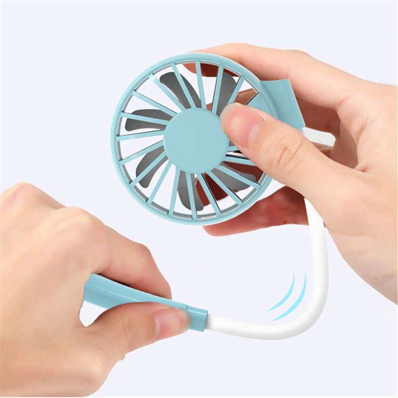360 Adjustable Portable Mini Fan Li-ion Battery Hands Free Cooling Fan USB Rechargable Hanging Neck Sport Fan Mini Air Fan