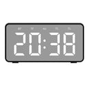 AEC BT508 Wireless Bluetooth Speaker Wireless Charger, USB Charging for Phone Portable Double Alarm Clock FM Radio Subwoofer, Three-range Brightness Adjustment