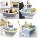 Portale Folding Basket Fruit Vegetable Basin Bowl Dishes Drain Busket Clothes Foldable Storage Washing Basket
