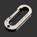 Sanrenmu SK010D Number Zero Stainless Steel Carabiner Tool Key Chain Lucky