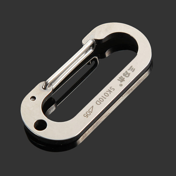 Sanrenmu SK010D Number Zero Stainless Steel Carabiner Tool Key Chain Lucky