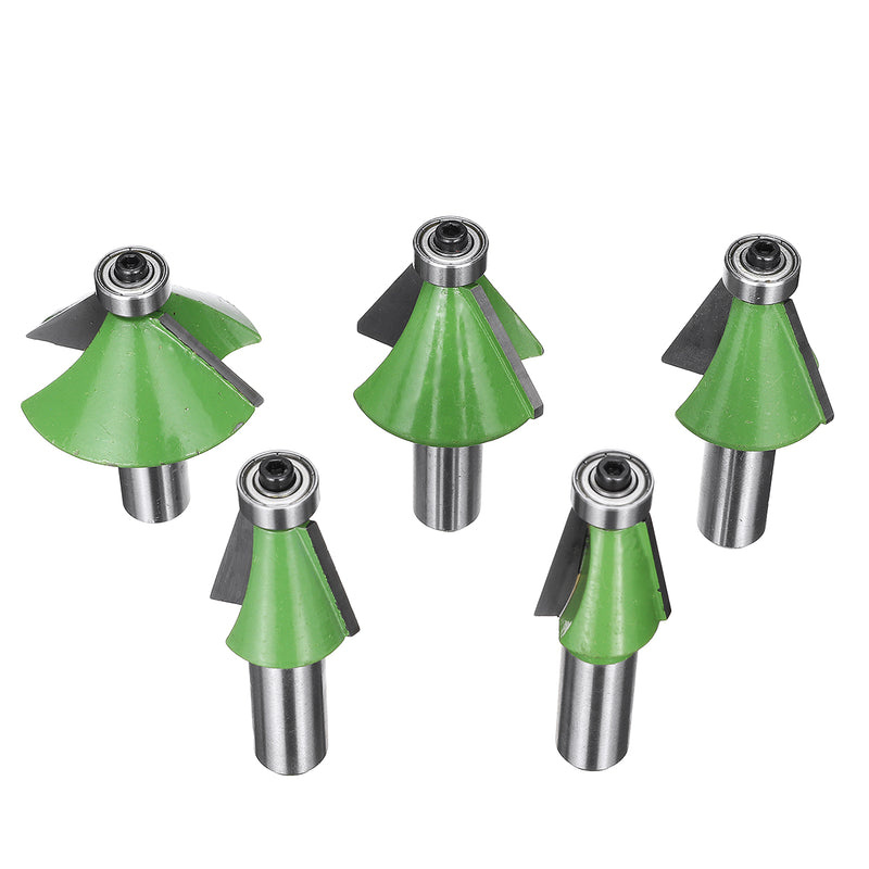 1/2 Inch Shank 11.25-45 Woodworking Router Bit Chamfer & Bevel Edging Cutter Bits