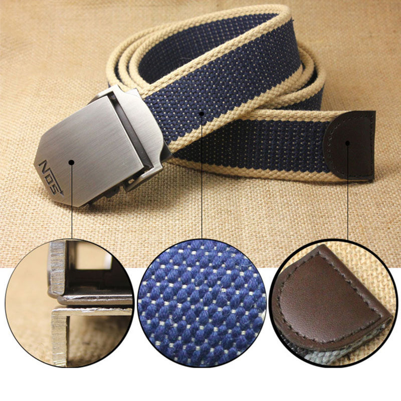 Xmund XD-TB3 130cm Punch Free Automatic Buckle NOS Tactical Belt Outdoor Casual Canvas Belt For Men Women Belt