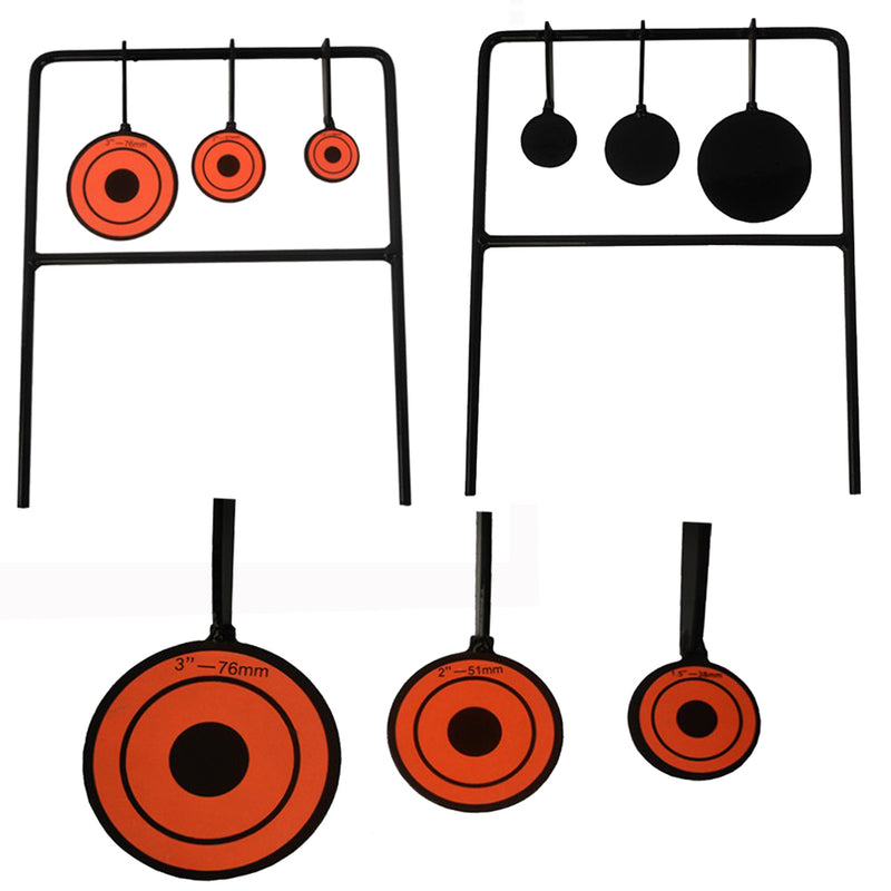 AURKTECH Hunting 3-Plate Reset Shooting Target/Small Metal Reduction Carbon Steel