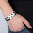 Mens Anion Magnetic Energy Bracelet 316L Stainless Steel Health Bracelet