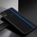 Bakeey Shockproof Carbon Fiber Soft Silicone Edge PU Leather Protective Case for Xiaomi Redmi Note 7 / Redmi Note 7 Pro