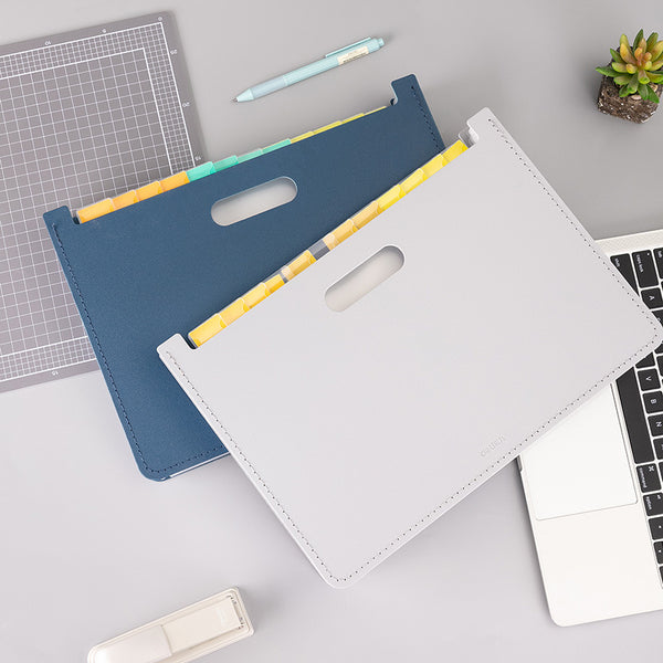 XIAOMI Ecosystem Deli 93951 Organ Bag 13 Grids A4 Expanding File Folder Student Paper Booklet Container Business Multi-function Conference Desktop Document Organizer