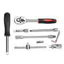 53Pcs 1/4" Drive Socket Ratchet Wrench Combo Bit Set Car Motorcycle Repair Hand Tool Kit