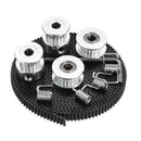 2M/5M GT2-6 Open Synchronous Timing Belt+ 20 Teeth Timing Pulley + Idler  + Wrench Spring Kit for Prusa I3 3D Printer