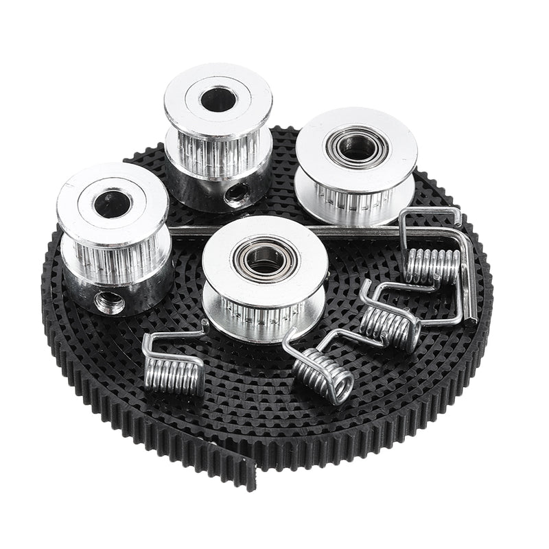 2M/5M GT2-6 Open Synchronous Timing Belt+ 20 Teeth Timing Pulley + Idler  + Wrench Spring Kit for Prusa I3 3D Printer