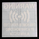 6Pcs HOME Security 24 Hours Alarm System Warning Sign Internal PVC Stickers 87x87mm