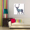 Miico Hand Painted Oil Paintings Simple Style-A Side Face Deer Wall Art For Home Decoration Painting