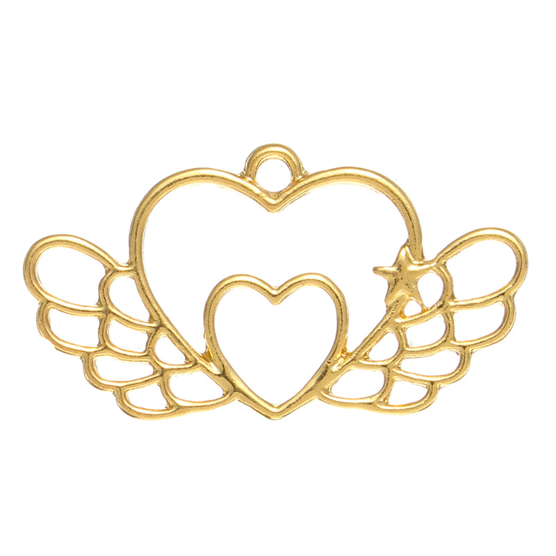 12pcs Gold Key Open Bezel Pendant Zinc Alloy UV Resin Frame Crafts DIY Pendant