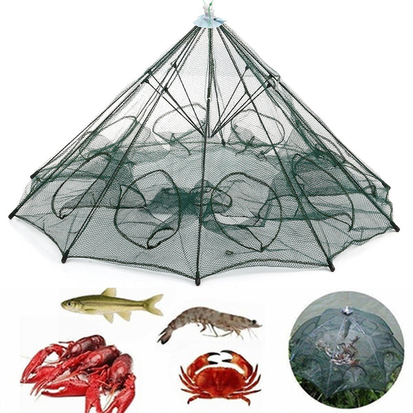 ZANLURE 4/6/8/10/12/16 Holes Fishing Trap Nylon Fishing Net Eel Crab Shrimp Lobster Fish Buckets