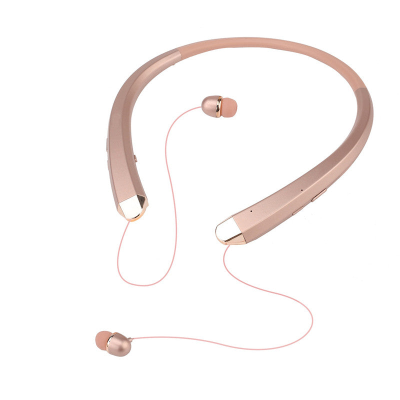 Portable Wireless bluetooth Earphone HIFI Stereo Outdoor Sport Handsfree Neck Hanging With Mic