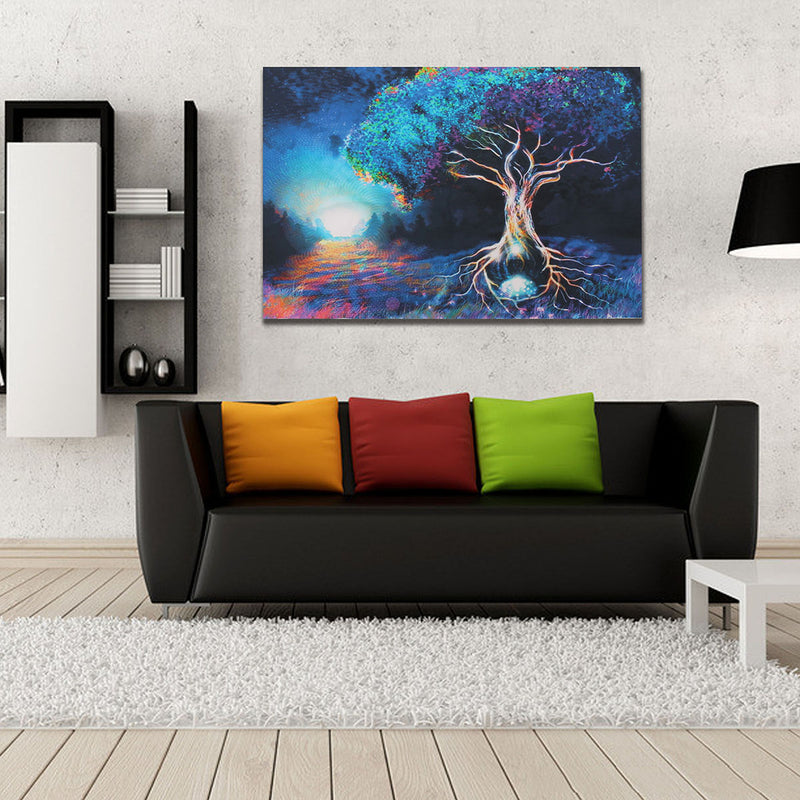 Psychedelic Trippy Tree Pattern Silk Fabric Poster Visual Mind Manifesting  Wall Paper