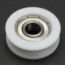 30x8mm U Ball Bearing Guide Pulley POM Embedded 608 Groove