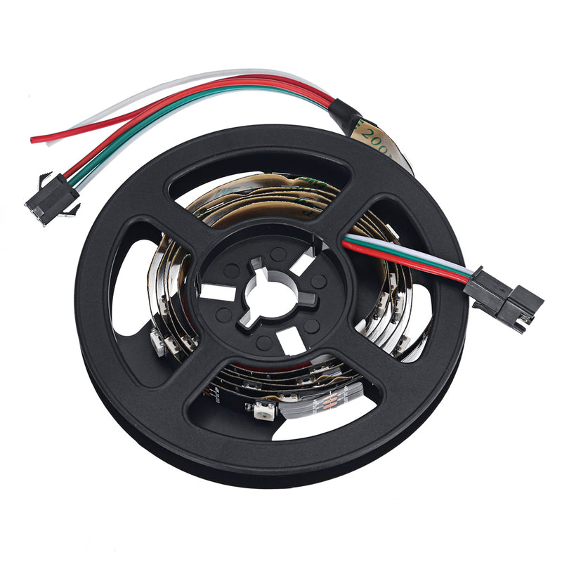 Non-waterproof WS2812 1M/2M Smart LED Strip Light+DC5-24V SP501E Controller Work White Alexa Google Assistant