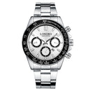 LONGBO 80522 Luminous Display Fashion Full Steel Strap Waterproof Business Men Quartz Watch
