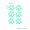 Honana DX-141 6PCS 8.5x8.5cm Fluorescent Glow Dog Footprint Wall Sticker