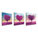Miico Hand Painted Three Combination Decorative Paintings White Flower Wall Art For Home Decoration