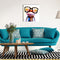 Miico Hand Painted Oil Paintings Animal Modern Art Happy Frog With Glasses On Canvas Wall Art For Home Decoration 20x20cm