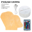 3D Illusion Dinosaur Night Light Touch RemoteEControl Home Decor Lamp Table Gift