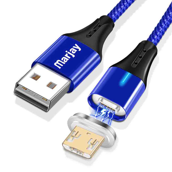 Marjay 3A Type C Micro USB Fast Charging Magnetic Data Cable For HUAWEI P30 Mate20 XIAOMI MI9 S10 S10+