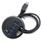 Mount In Desk Powered 4 Port USB 3.0 HUB Charging Adapter Cable Organizer