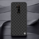 For OnePlus 7T Pro Case NILLKIN Lattice Pattern Double-Layer Carbon Fiber Ultra-thin Anti-Scratch Non-Slip Protective Case
