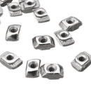 Drillpro 50pcs M3 T Sliding Nut Zinc Plated Carbon Steel T Sliding Nut for 2020 Aluminum Profile
