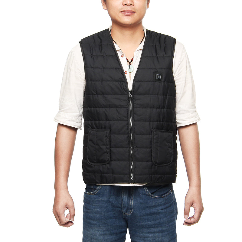 Electric 5V USB Heated Vest Winter Fast Warm-Up Coat Jacket 3 Adjustment Temp