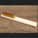 MYTEC Square Copper Wire Brush with Wooden Handle Cleaning Soft Soft Multifunctional File Sawdust Cleaning Brush Derusting Tool