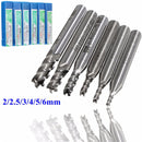 6pcs HSS 4 Flute Straight Shank End Mill Cutter 2/2.5/3/4/5/6mm End Mill Cutter CNC Tool