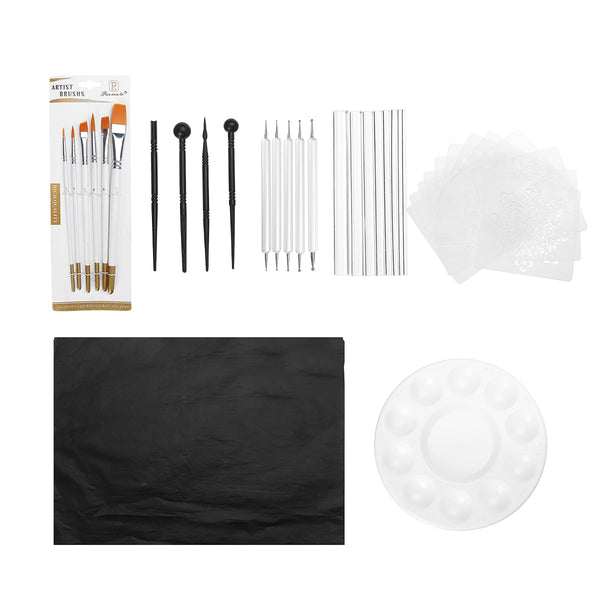 137Pcs Mandala Dotting Tools Rock Painting Kit Dot Art Pen Paint DIY Nail Stencil