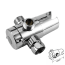 Multifunction Double Head Top Rainfall Shower Head Set with Three Ways Water Valve