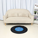 Modern Record Printed Round Floor Mat Carpet Fiber Pad Bedroom Rug Home Decorations