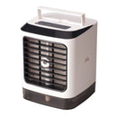 3 in 1 480ml White Mini Portable USB Air Cooler Humidifier Purifier Cleaner 4 Gears LED Light Personal Space Air Cooling Fan