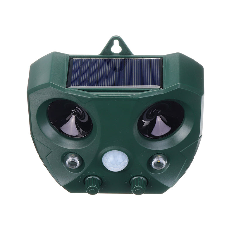 Solar Ultrasonic Pest Animal Repeller LED PIR Motion Bird Cat Rat Dog Repellent Pest Repellent with LED Flashing Light