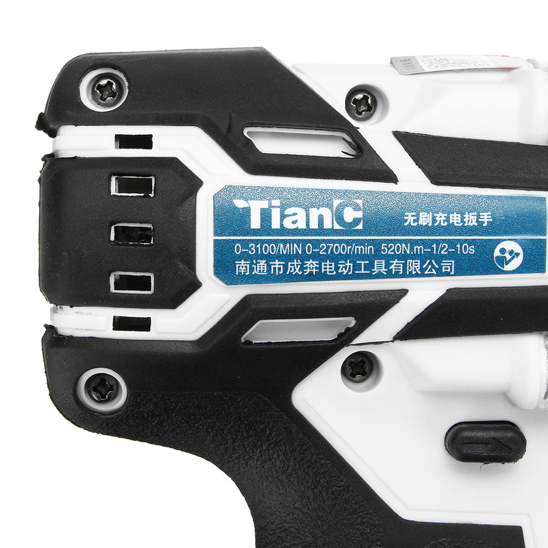 3 In 1 128V 19800mAH Brushless Electric Wrench Power Drill Electric Screwdriver 240-520NM Adjustable Stepless Speed Regulation