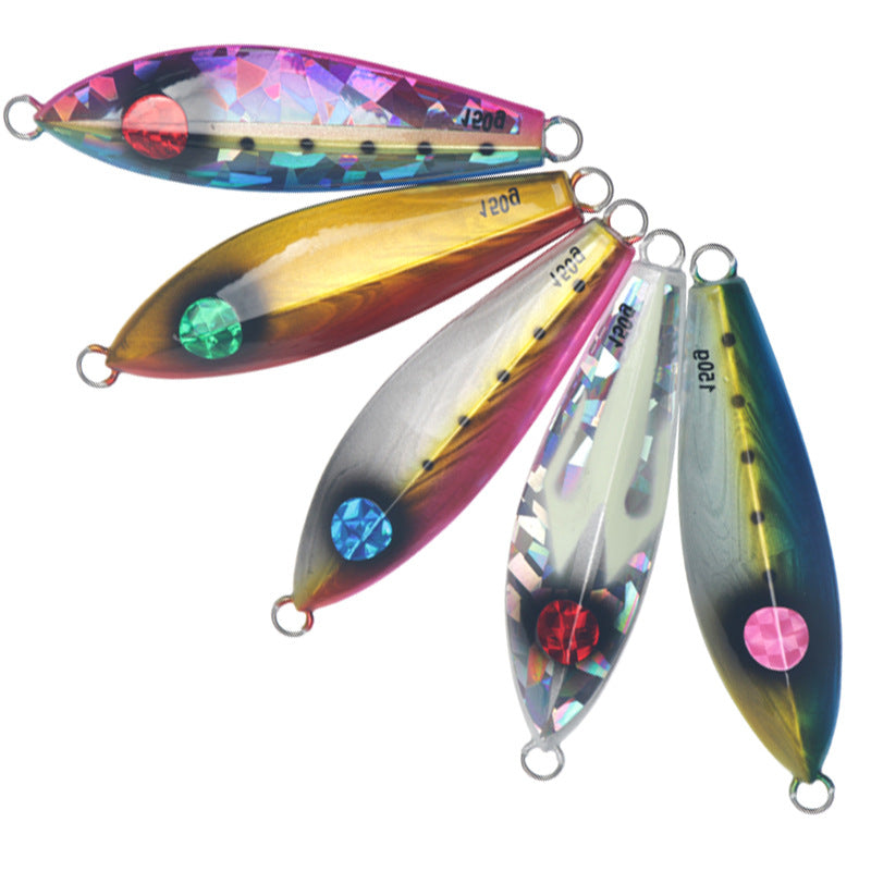 ZANLURE 1PC 9cm 150g Luminous Fishing Hard Iron Bait With Laser Coating Strong Fishing Lure