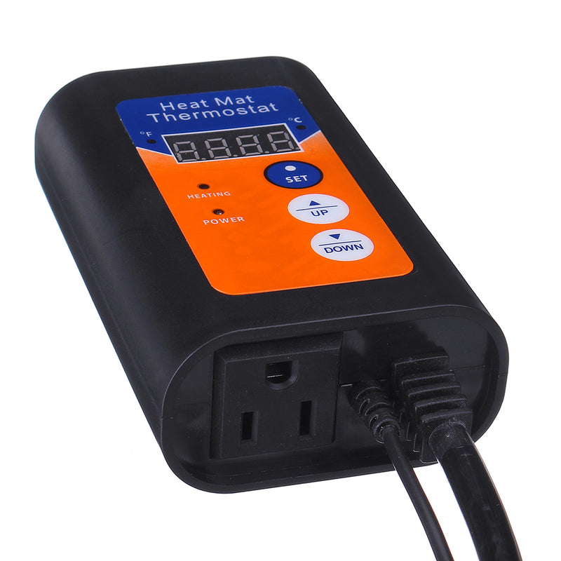 Digital Heat Mat Thermostat Controller for Seed Germination Reptiles and Brewing Breeding Incubation Greenhouse
