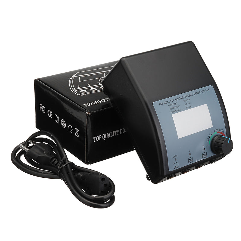 LCD Digital Tattoo Machine Power Supply Dual Use Precision Stable Performance Built-in Circuit Protection