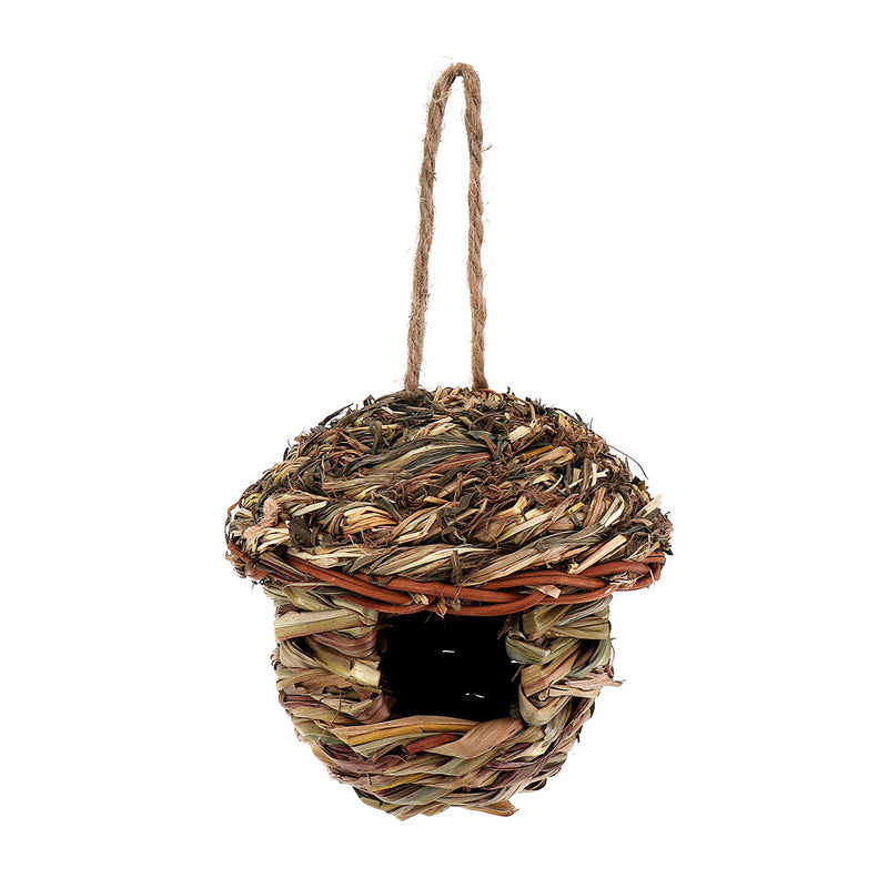 Straw Birdhouse for Parrot Hamster Small Animal's Cage Birds Breeding Bird House Home Hanging Decorations