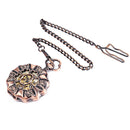 JIJIA JX013 Six Petals Hollow Alloy Chic Mechanical Pocket Watch