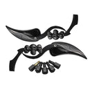 Universal Aluminum Skull Flame Rearview Wing Mirrors For Harley Motorcycle