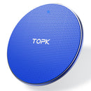 TOPK 10W LED Fast Charging Mini Wireless Charger Pad For iPhone 11 X Pro Xiaomi Mi9 Mi8 HUAWEI OPPO Pocophone